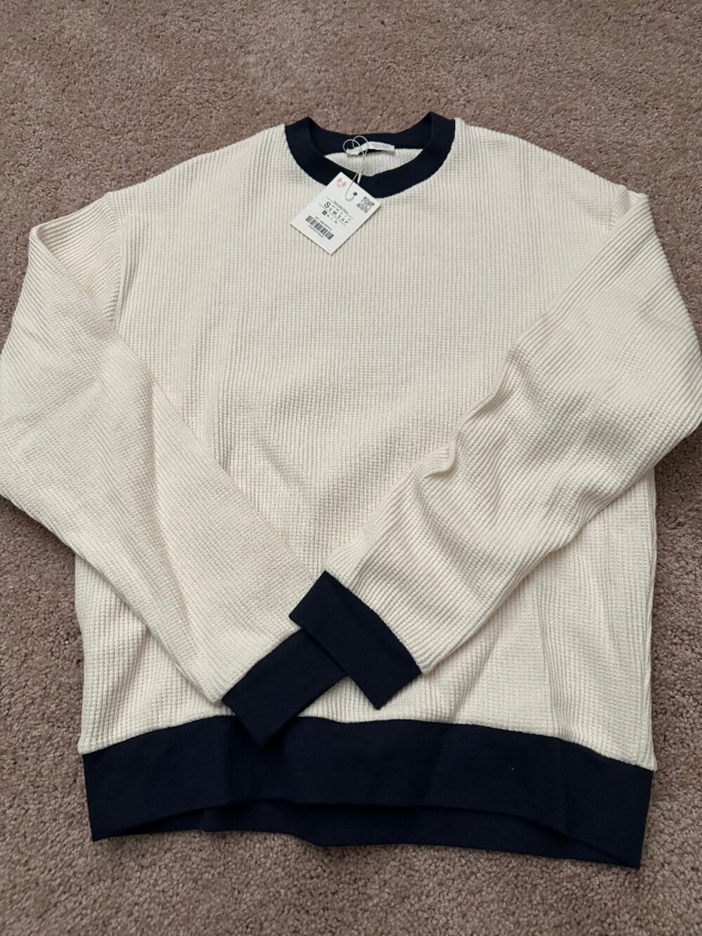 Men's Zara Waffle Pattern Shirt, Size Small